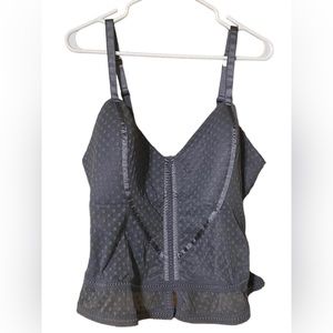 Cacique Intimates Lingerie Gray Corset Top Women’s Plus Size 26/28